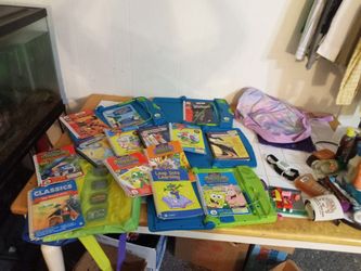 4 Leap Pads, 14 Books 1st To 5th,  Plus Cartridges 