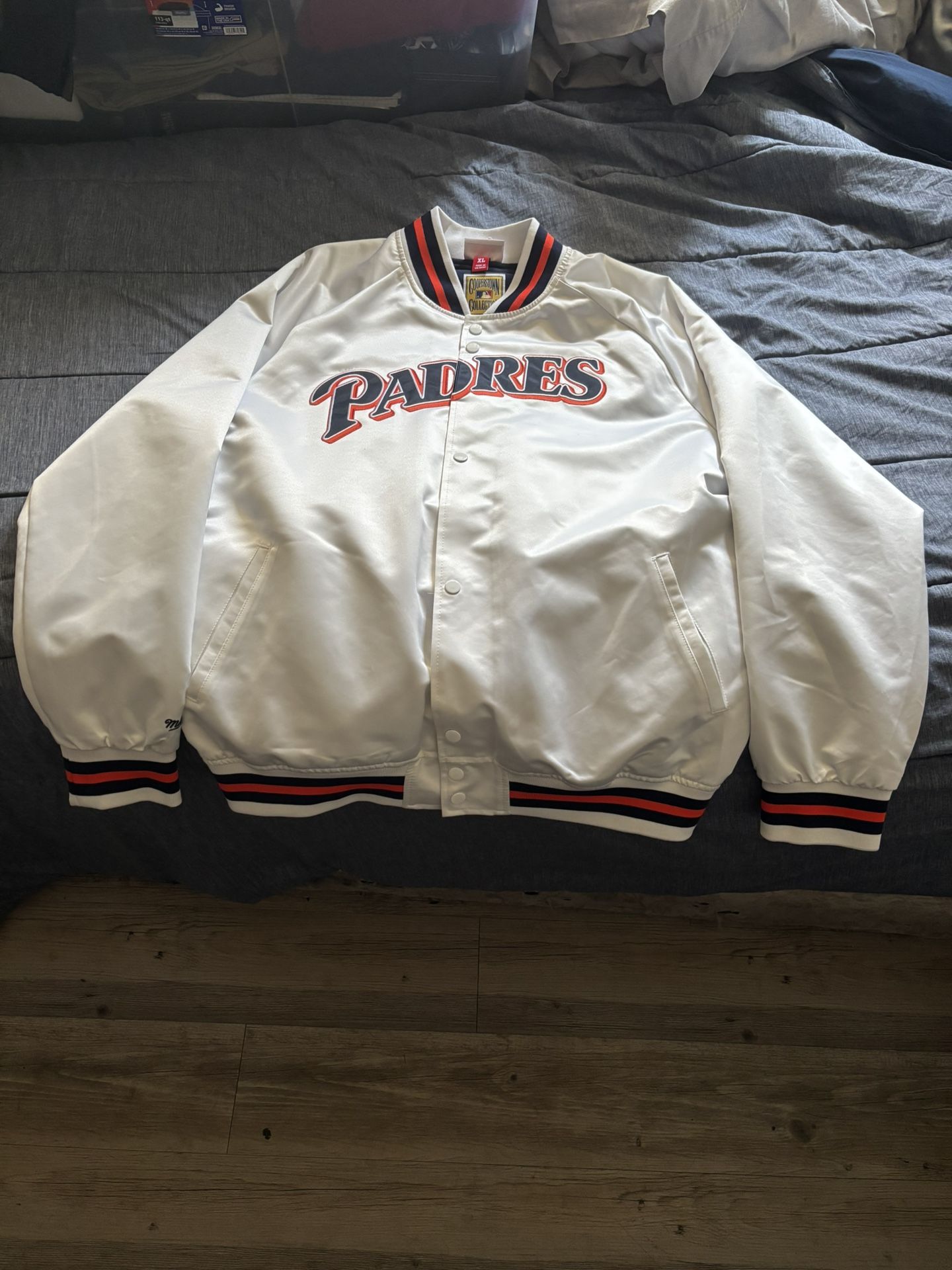 White Padres Bomber Jacket XL
