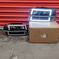 LED DRL Headlights for 1500_2500 Chevrolet Silverado 1999_2002