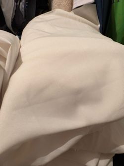 Round off white table clothes
