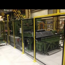Heavy Duty Warehouse Divider Fence System w/ Gate & Posts