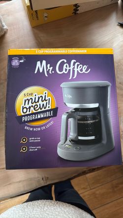 NEW Mr. Coffee 5-Cup Programmable Coffee Maker – Mini Brew