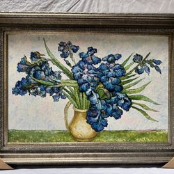 Hand-Painted Oil Painting Wooden Frame 45.5” X 33.5”
