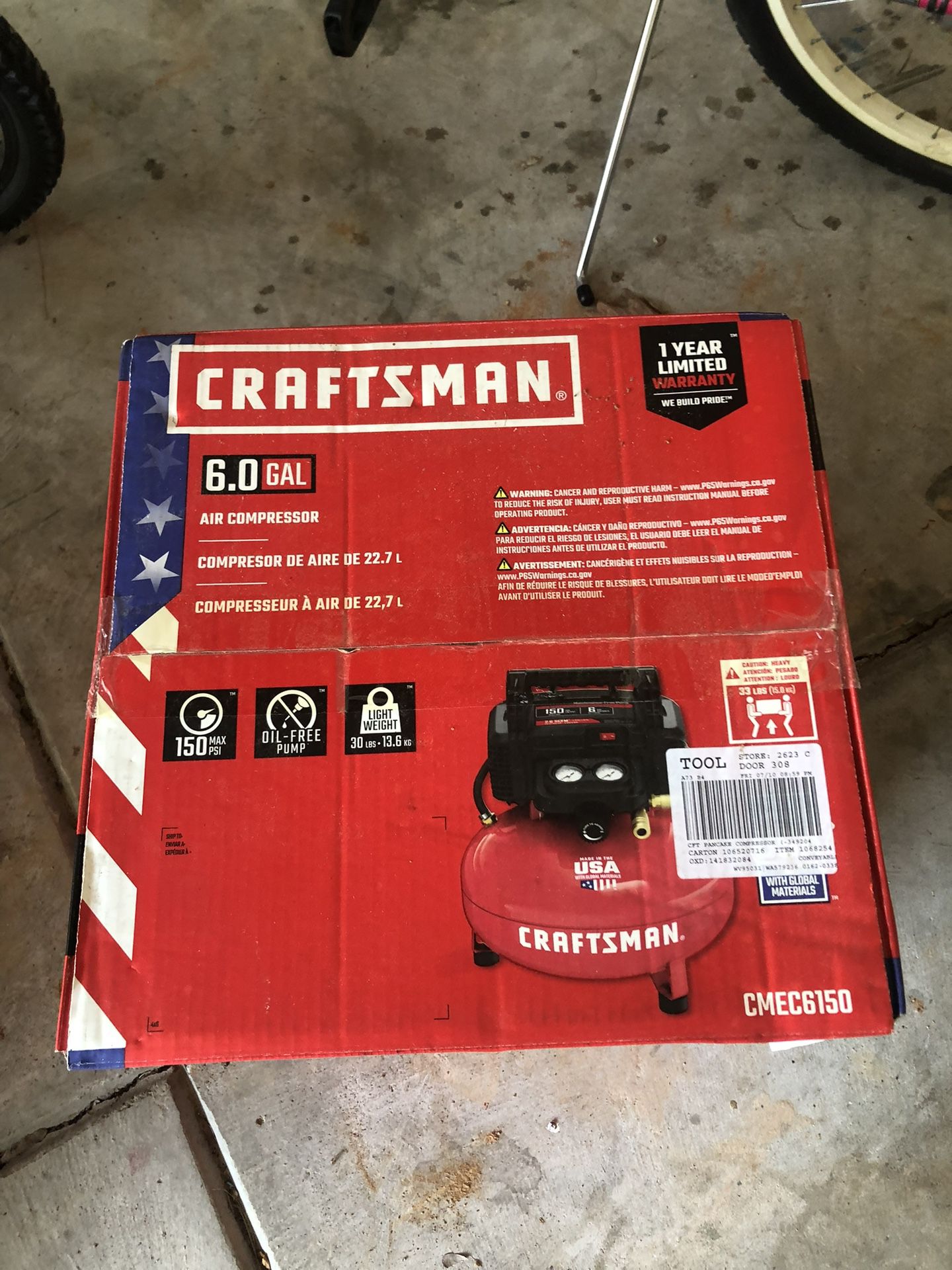 Craftsman 6 Gallon Compressor