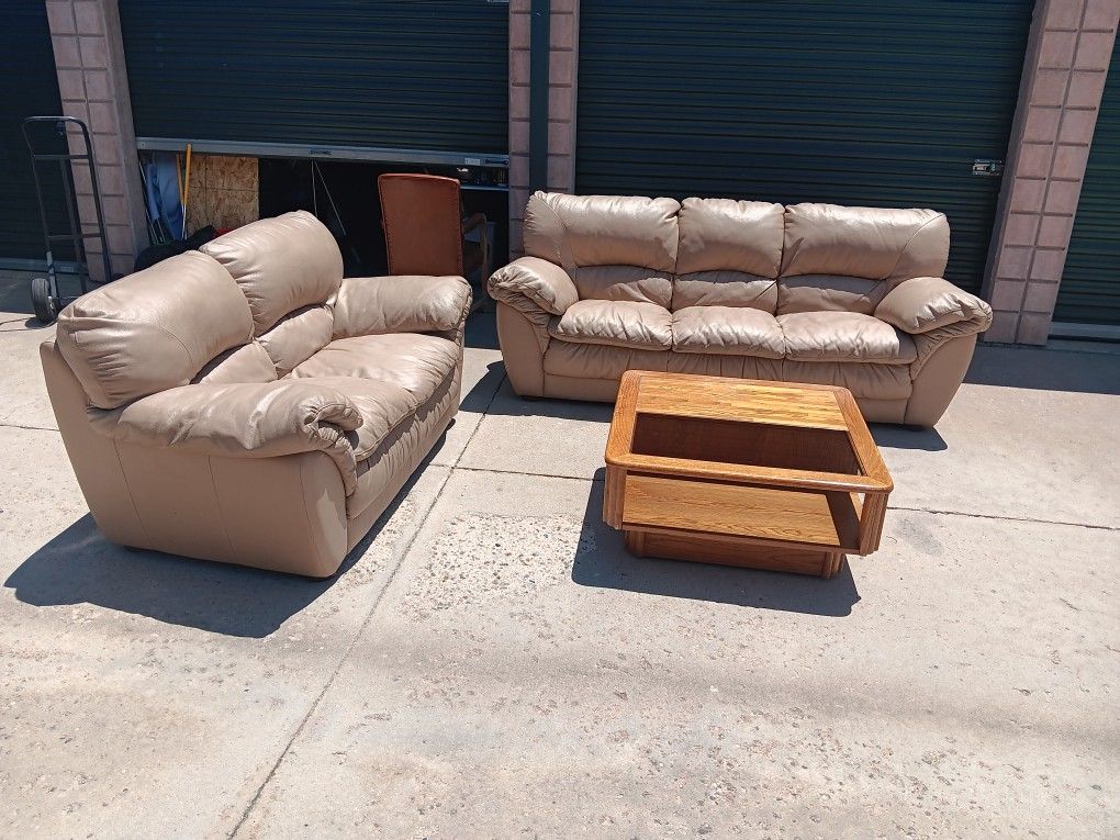 Sofa And Love Seat Set With Coffee Table