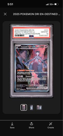 Team Rocket Mewtwo SIR PSA 10