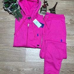Brand New Pink Polo Jogging Suit All Sizes 