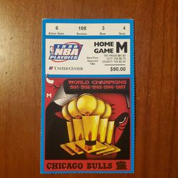 1998 Chicago Bulls Playoff M Ticket Final Jordan Championship