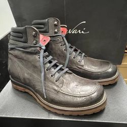 Men Leather Ankle boot Modern gray by Corvari