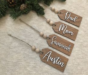 Christmas Stocking Tags, Personalized Christmas Tags