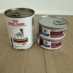 NEW Hill’s Prescription I/d Digestive Low Fat (2) & Royal Canin Gastrointestinal (1) EXP 2027