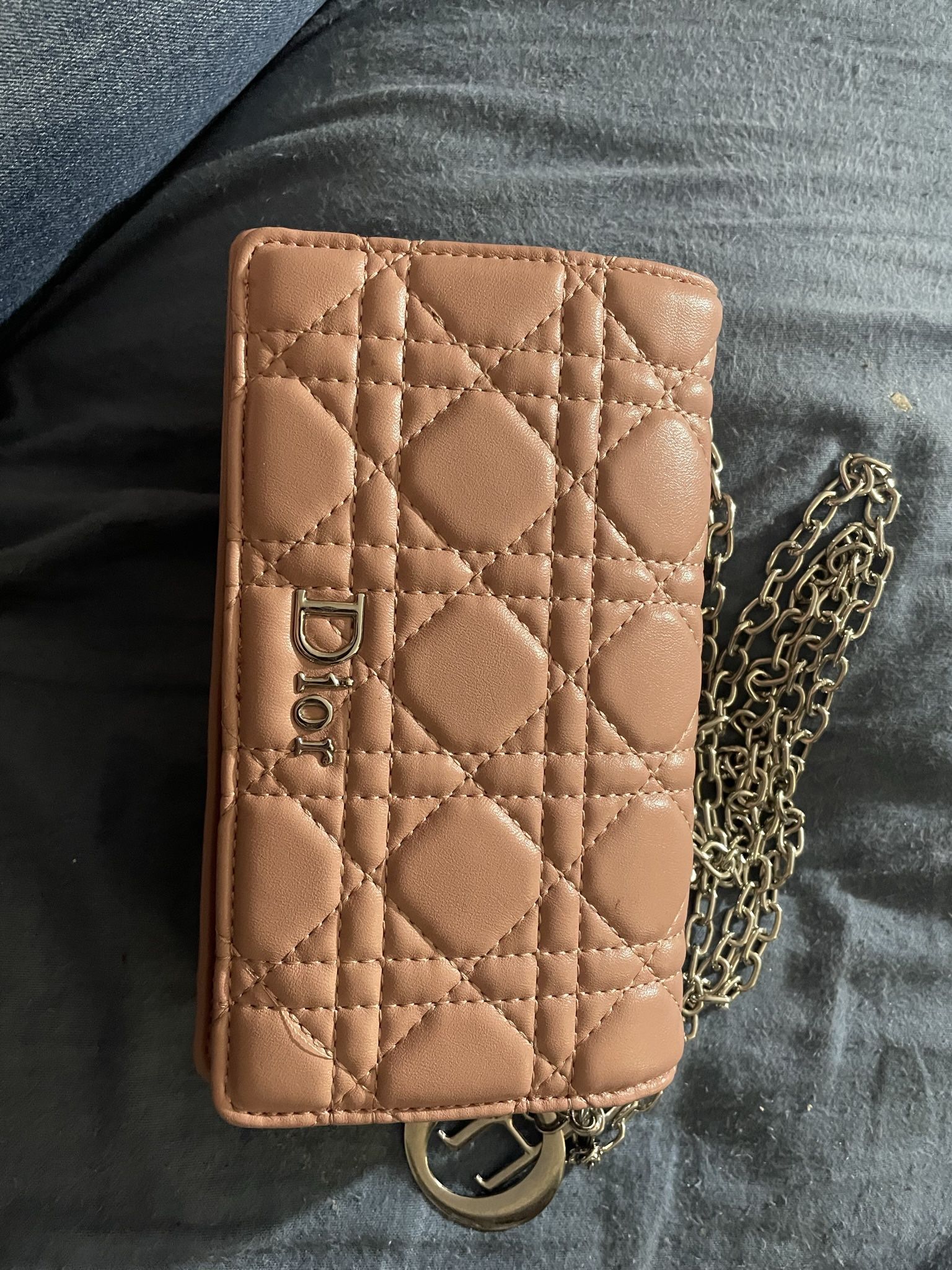 Small Pink/rose Gold DIOR Purse