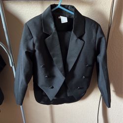 Boys Size 7 Tuxedo Suit Pants Jacket Black 
