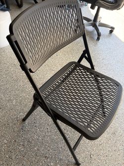 Folding Chair - 8 Chairs Available - Comfortable Sturdy Black Chairs