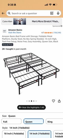 Queen foldable bedframe