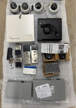 Commercial Security & Network Equipment Lot Hikvision Schlage DVR PoE Interlogix