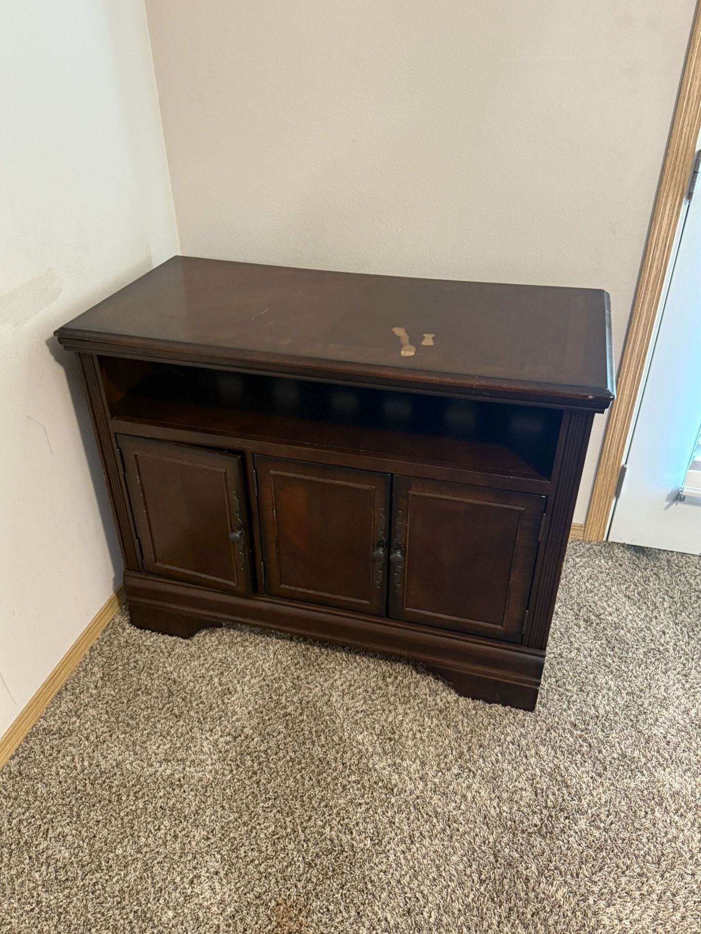 Solid Wood Cabinet / Media Console / TV Stand with Storage - $40