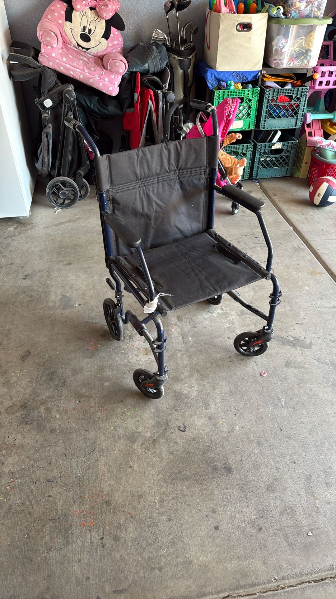 300 Lb Folding Transport Wheelchair