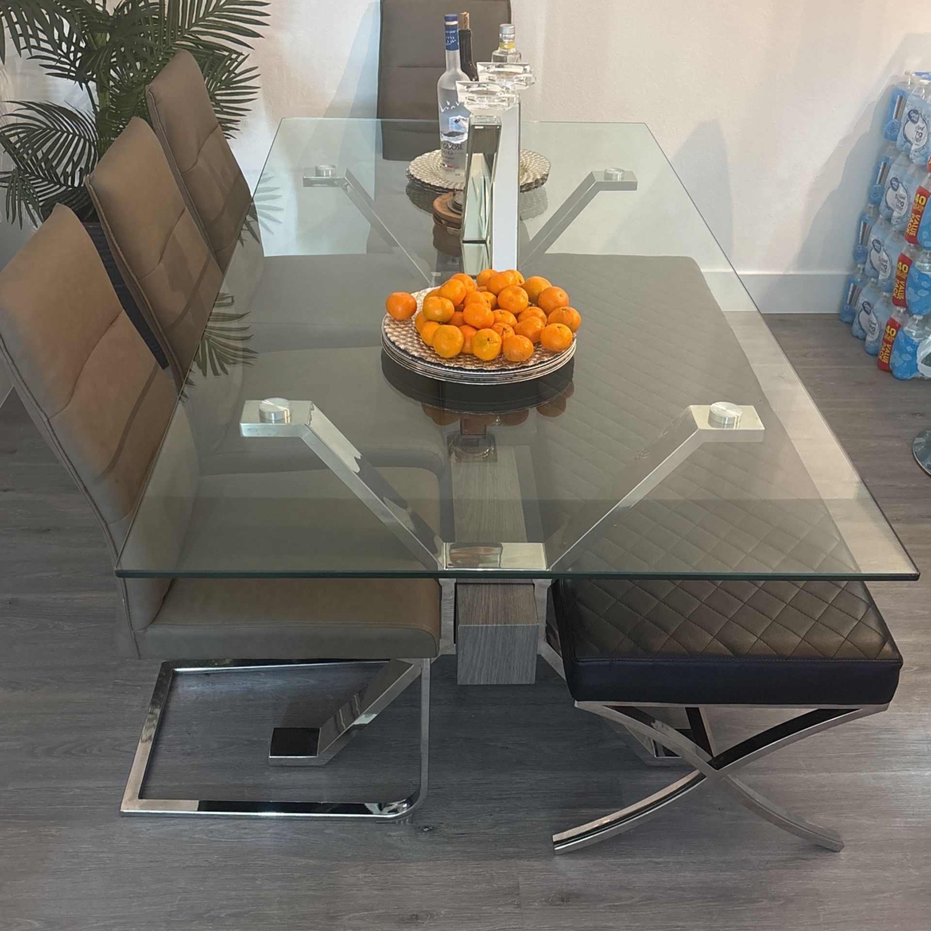 Glass Dinning Table Set