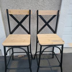  X-Back Bar Stools 2 Pieces 