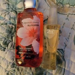 Brand New Bath And Body Works Japanese Cherry Blossom Shower Gel And Body Mist 