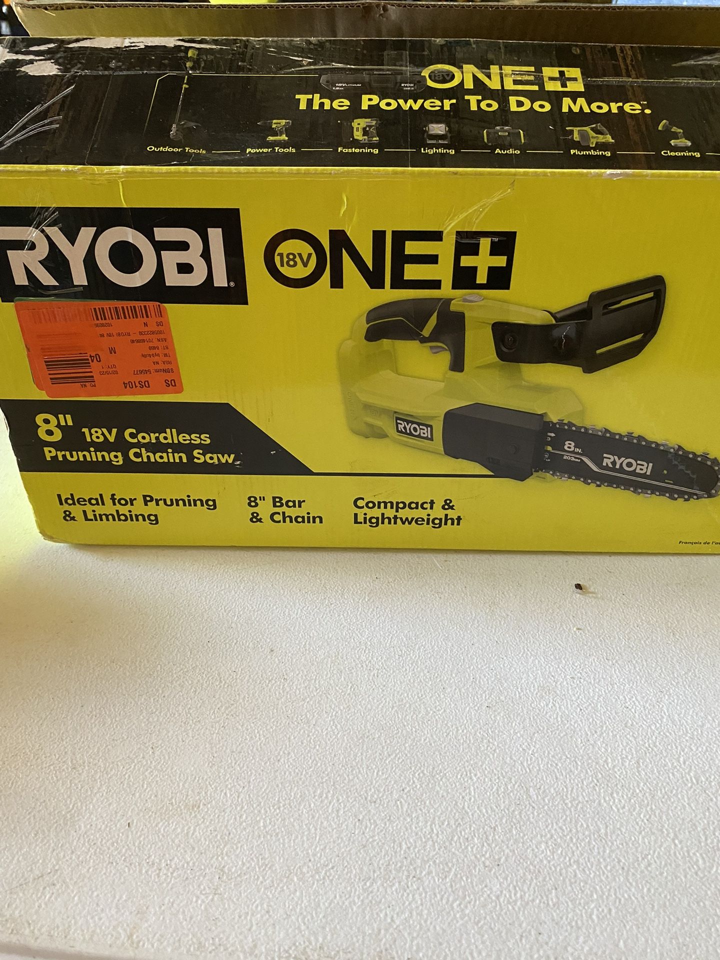 RYOBI 8” Chainsaw 18v New