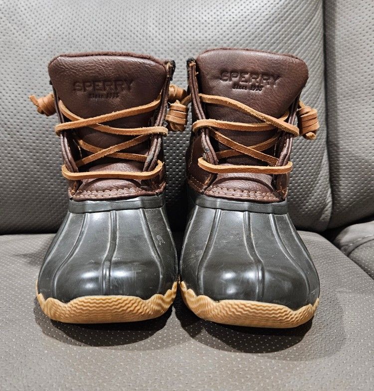 Like New, Sperry Child Saltwater Duck Boots