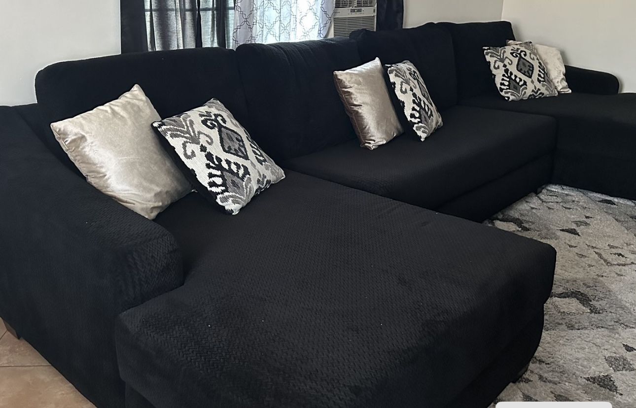 Black Corduroy Couch