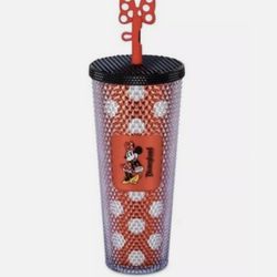 Disneyland Starbucks Minnie Mouse Polka Dots Red & White Tumbler