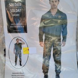Brand New Amscan Soldier Halloween Uniform Costume for adults size XL 44-46