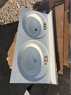 Bathroom double sink 48 long