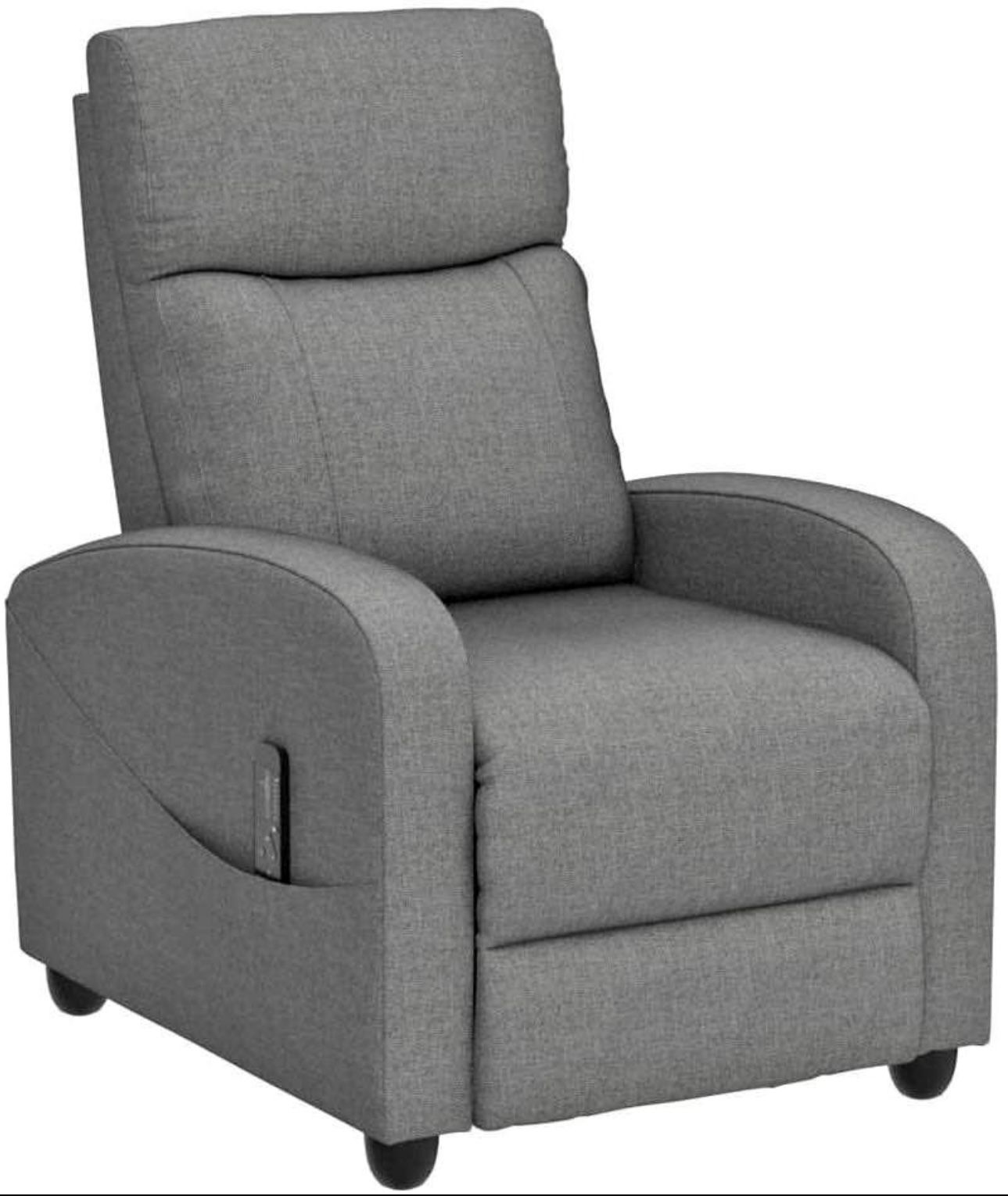 Gray Recliner New Has Back Massage