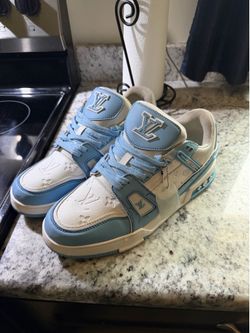 Lv trainers baby blue 1:1