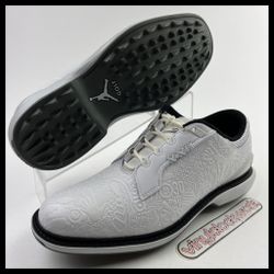 Nike Air Jordan ADG 5 Low White Black Golf Shoes Mens Size 8 FQ7874-102