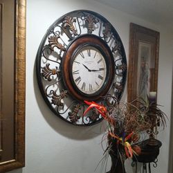 DecMode Metal Wall Clock - 38 diam. Inches. A Very Attractive Piece For Either Your Living Room Or Your Room For $80 Only. Check the Price Online . 