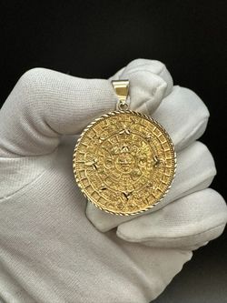 2" GOLD AZTEC PENDANT #35688