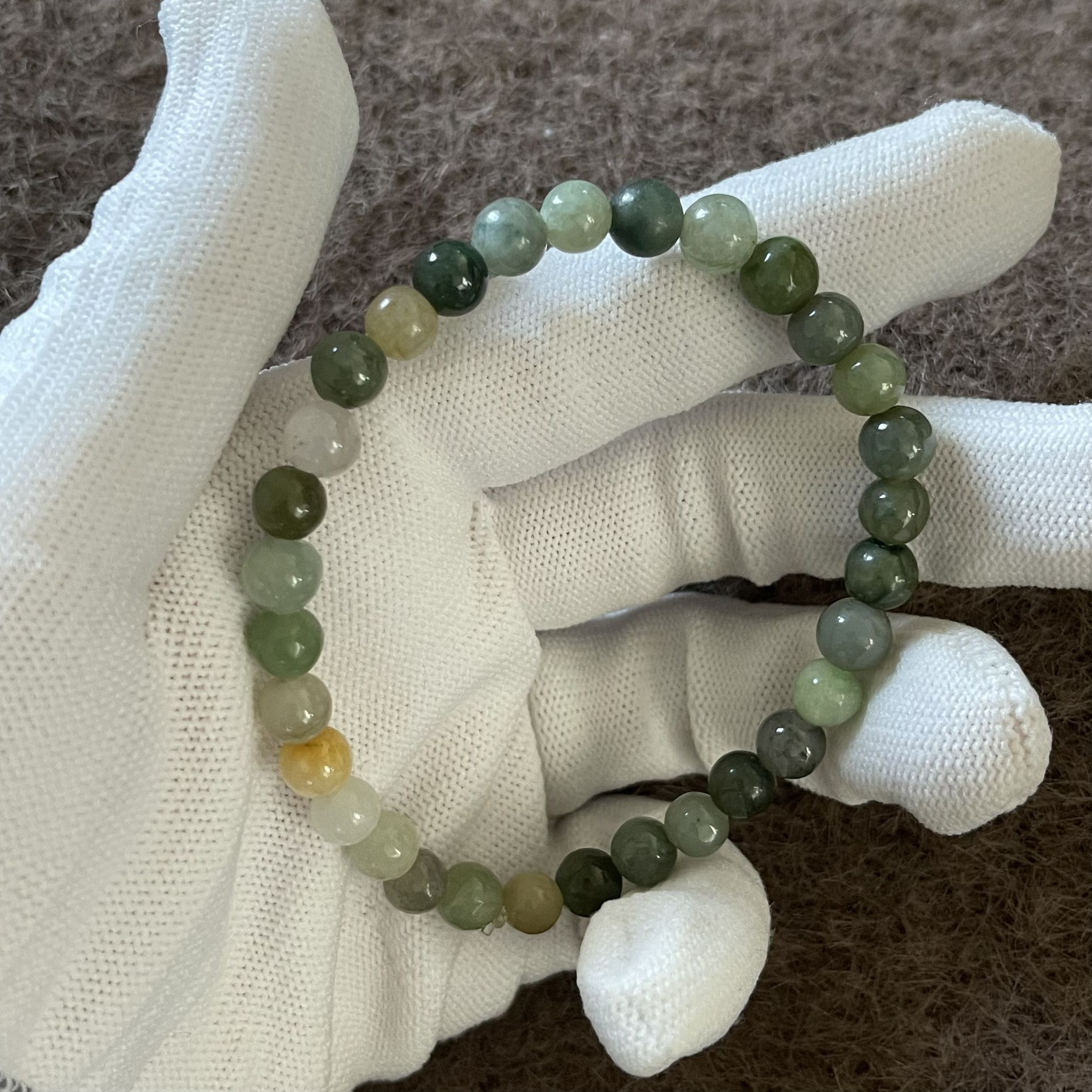Premium Grade AAA Burmese Jade Jadeite Bead Bracelet, Antique Gemstone Jewelry