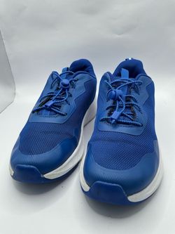 Boys Blue Low-Top Sneakers with Elastic Laces size 4