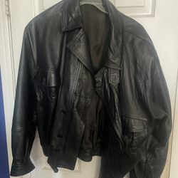 Men’s Vera Pelle Leather Jacket Black 