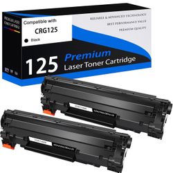 2 Pack CRG-125 For Canon 125 Toner Cartridge ImageCLASS MF3010 LBP6000 LBP6030w