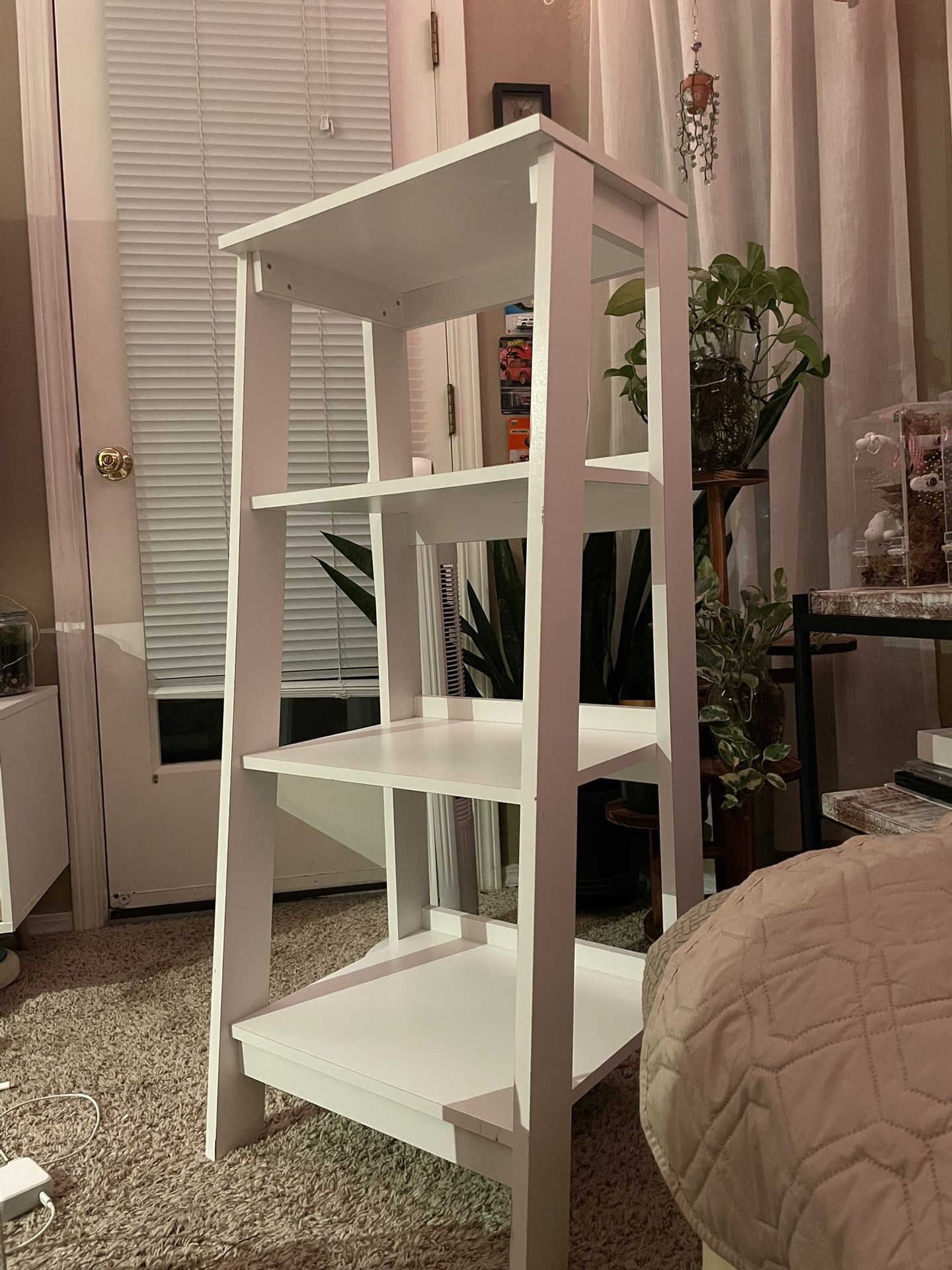 White ladder shelf