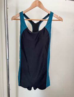 Black & Teal Swimsuit - L