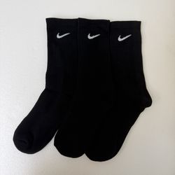 3-pair Nike Socks. Black, New
