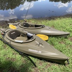 (2) 10' Fishing Kayaks W/ Paddles for Sale in Lutz, FL - OfferUp