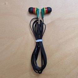 Skullcandy Ink'd 2 Wired Earbuds Headset Headphones S2IKDY-102 Rasta