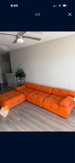 Orange bubble couch