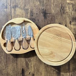 Wood Cheese Board Set
