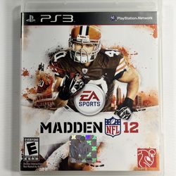 Madden NFL 12 Sony PlayStation 3 Peyton Hillis Complete with Manual Tested