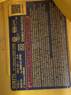 De Walt Shop Saw