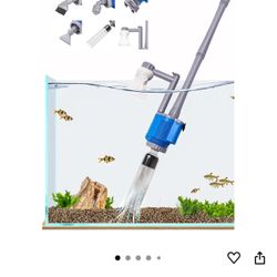 UPETTOOLS Aquarium Gravel Cleaner - Electric Automatic Removable Vacuum Water Changer Sand Algae Cleaner Filter